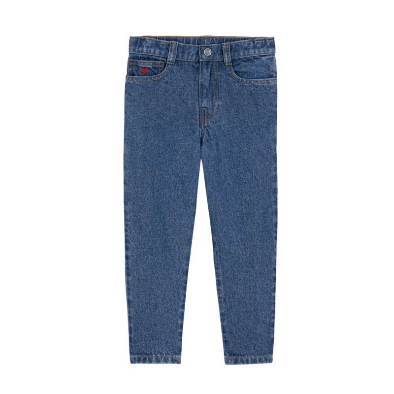 
Pantaloni della Linea Abbigliamento Bambina Petit Bateau in denim elasticizzato, un materiale pi...