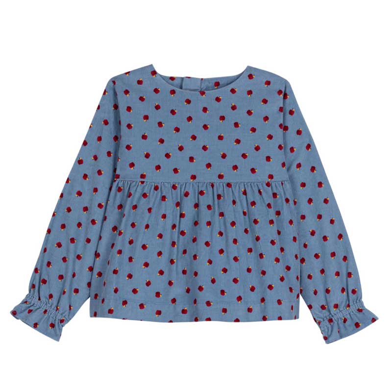 
Blusa della Linea Abbigliamento Bambina Petit Bateau in velluto a costine sottili e poco marcate...