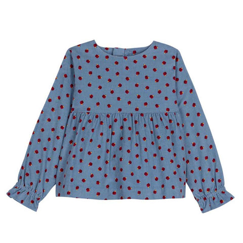 BLOUSE ML - PETIT BATEAU - Sesso: Bambina - Colore: Blu - Stagione: Autunno-Inverno