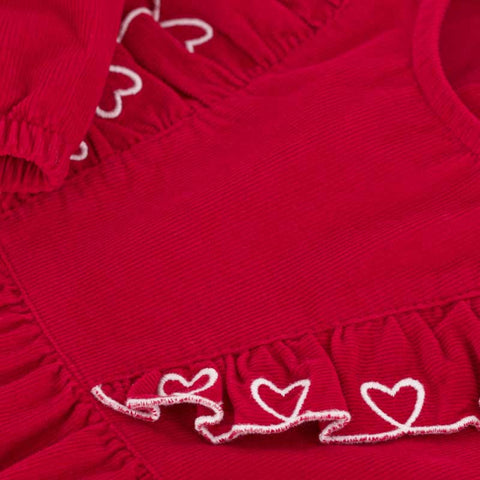 VESTITO A MANICHE LUNGHE - PETIT BATEAU - Sesso: Bambina - Colore: Rosso - Stagione: Autunno-Inverno