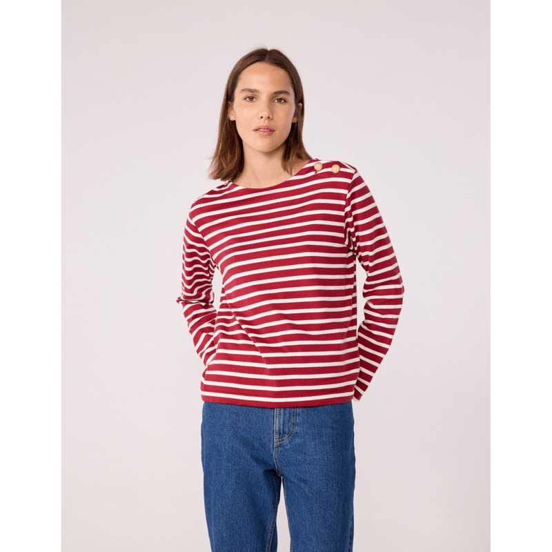 Marinière della Linea Abbigliamento Donna Petit Bateau in jersey, un materiale morbido e conforte...