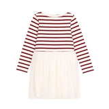 VESTITO A MANICHE LUNGHE - PETIT BATEAU - Sesso: Bambina - Colore: Rosso - Stagione: Autunno-Inverno