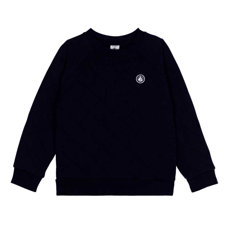 Sweatshirt from the Children's Clothing Line Petit Bateau in quilted tubique, a soft and comforta...
