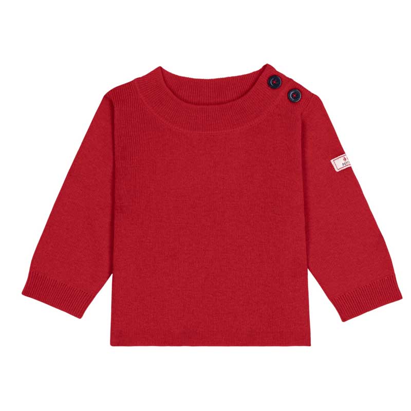 Pullover aus der Kinderbekleidungslinie Petit Bateau aus Wollstrick im ikonischen Maritimstil, we...