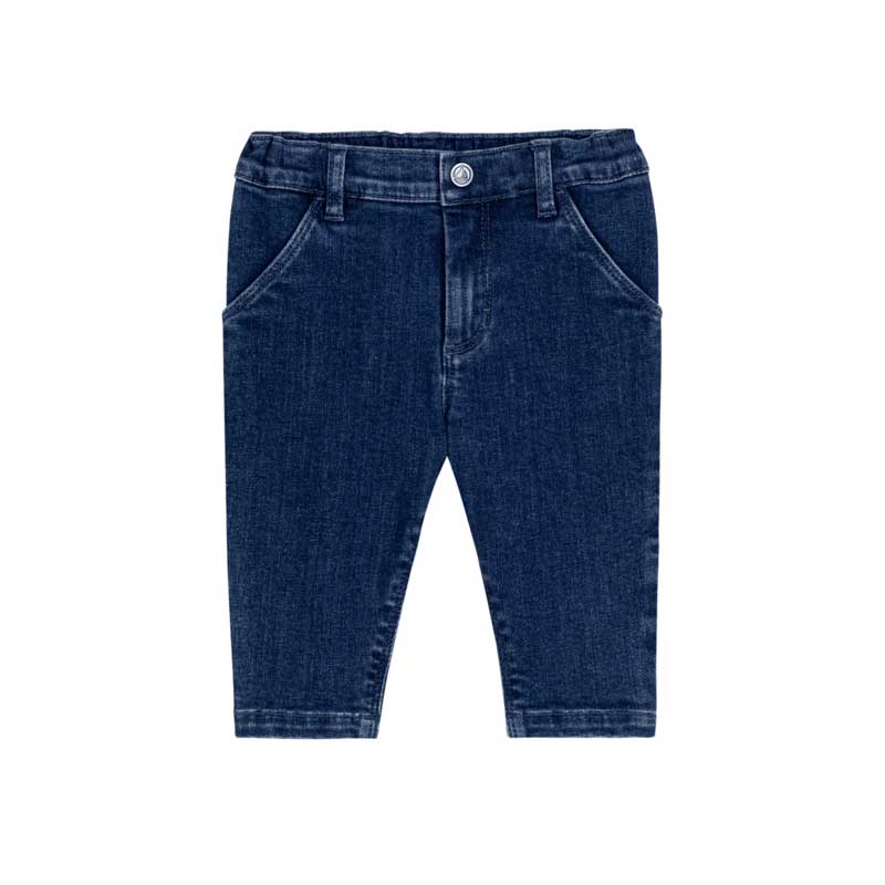 Pantaloni della Linea Abbigliamento Bambino Petit Bateau in denim elasticizzato che dona una note...