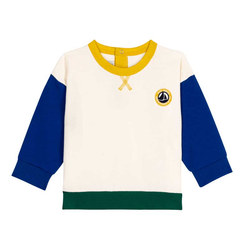 
Maglia della Linea Abbigliamento Bambino Petit Bateau  in tessuto felpato morbido e comodo.
Bord...