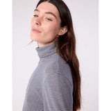 MAGLIONCINO COLLO ALTO A MANICA LUNGA - PETIT BATEAU - Sesso: Donna - Colore: Blu - Stagione: Autunno-Inverno