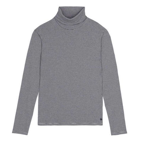 MAGLIONCINO COLLO ALTO A MANICA LUNGA - PETIT BATEAU - Sesso: Donna - Colore: Blu - Stagione: Autunno-Inverno