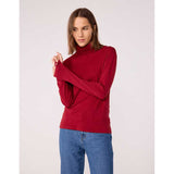 MAGLIONCINO COLLO ALTO A MANICA LUNGA - PETIT BATEAU - Sesso: Donna - Colore: Rosso - Stagione: Autunno-Inverno