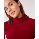 MAGLIONCINO COLLO ALTO A MANICA LUNGA - PETIT BATEAU - Sesso: Donna - Colore: Rosso - Stagione: Autunno-Inverno