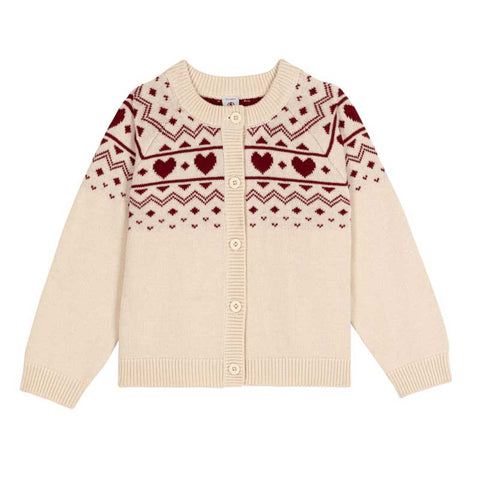 CARDIGAN - PETIT BATEAU - Sesso: Bambina - Colore: Beige - Stagione: Autunno-Inverno