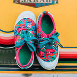 Sneakers colorate per bambina con motivo vivace