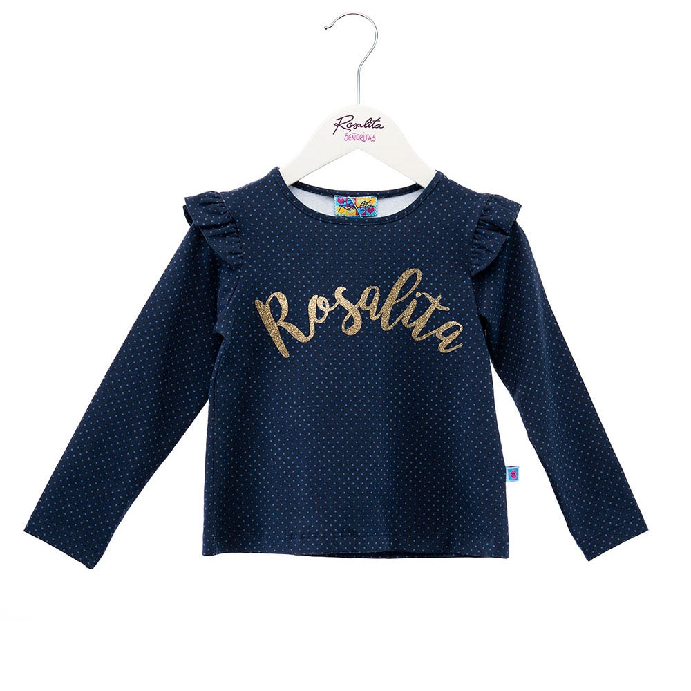 T-shirt de la ligne vêtements fille Rosalita senoritas, avec motif à micropois, avec impression p...