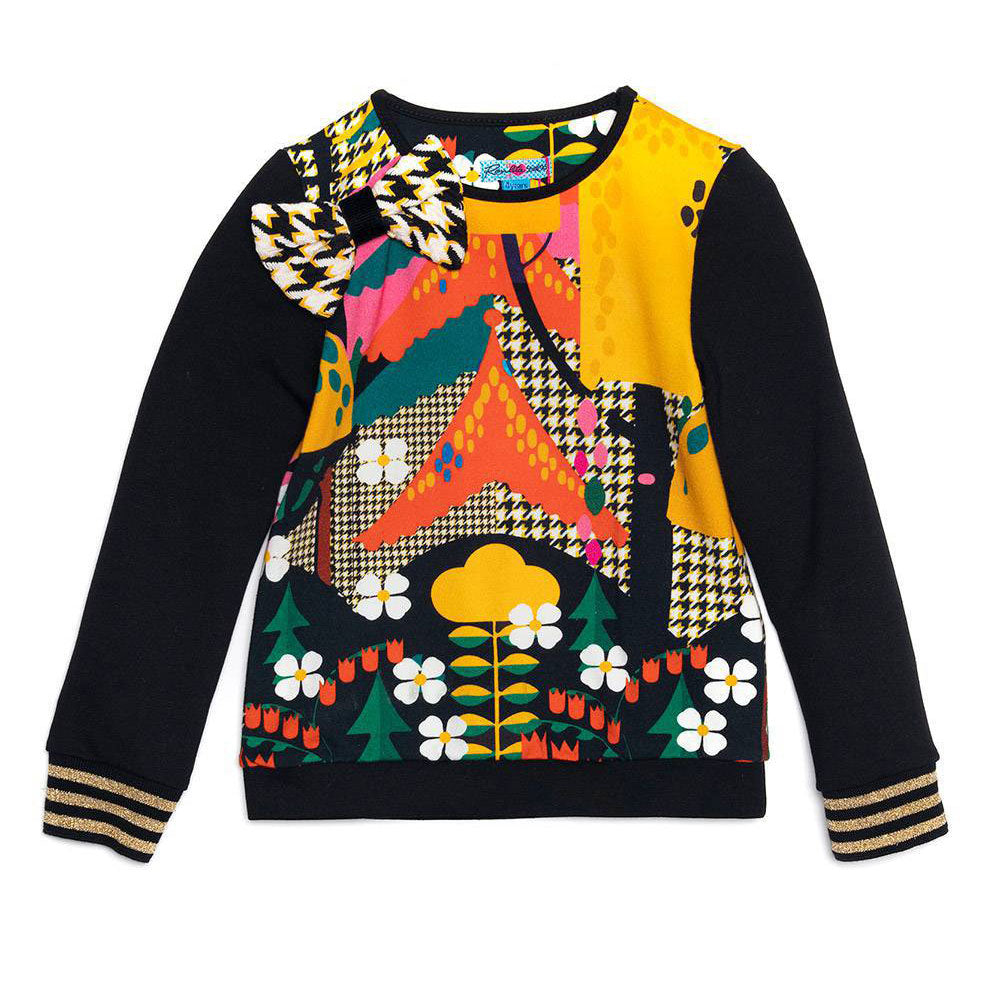 Sweat-shirt col rond de la ligne Vêtements Fille Rosalita Senoritas à manches longues.
  Impressi...