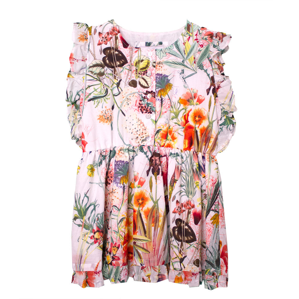 Blouse de la ligne vêtements fille Silvian Heach Kids. Motif floral ; manches papillon. Fronces à...