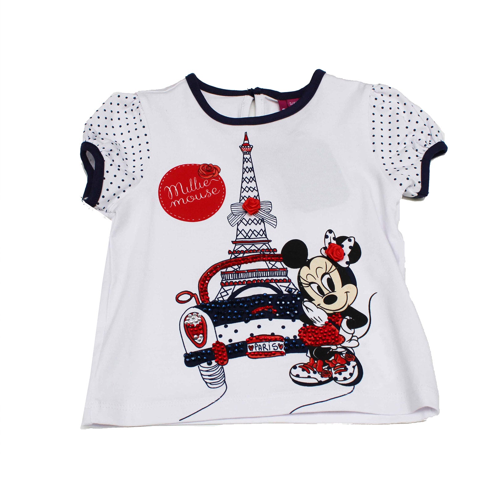 T-shirt de la ligne vêtements fille Silvian Heach manches courtes ligne Disney avec manches à mic...