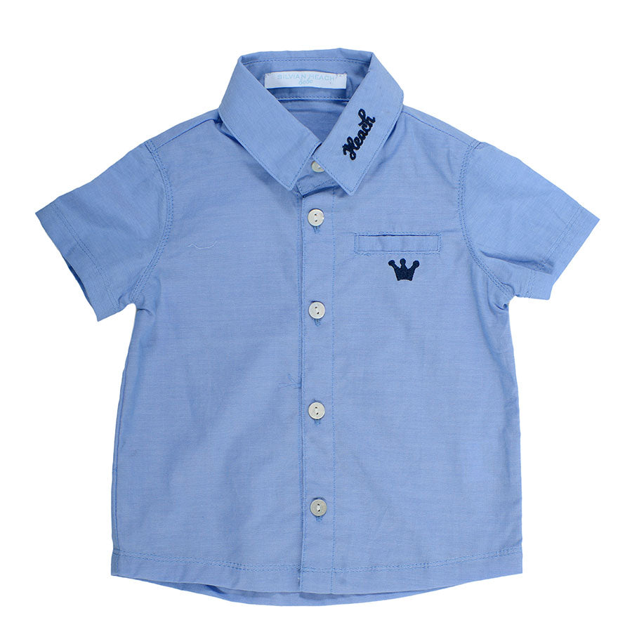 Camisa classique de la ligne vêtements enfant Silvian Heach, élégante avec écusson brodé sur la p...
