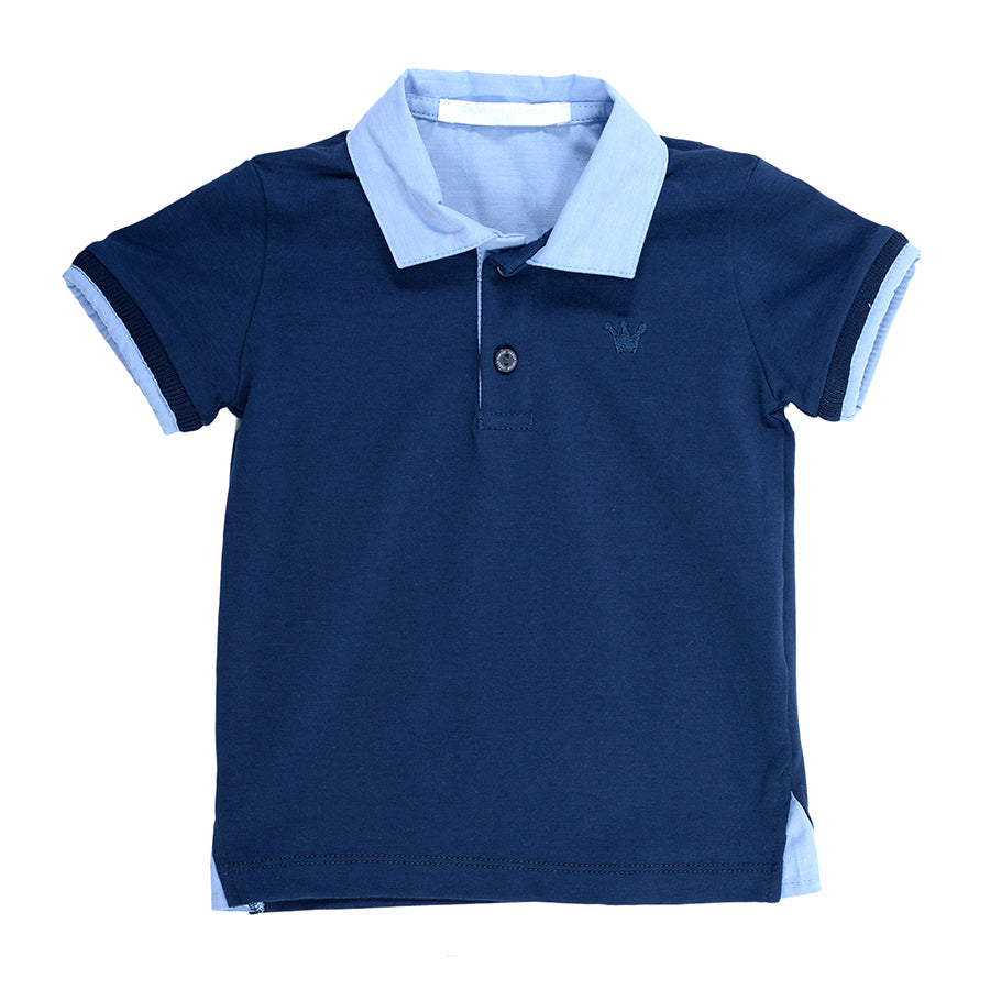 Polo à manches courtes de la ligne vêtements enfant Silvian Heach avec finitions de type chemise....
