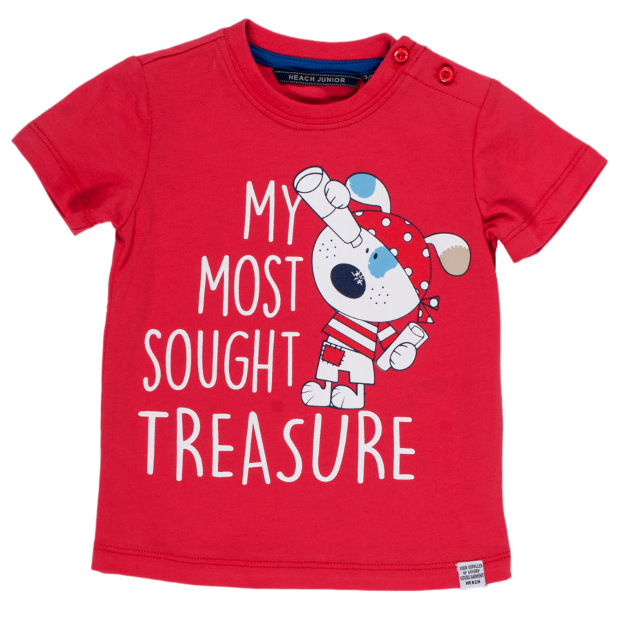 T-shirt de la ligne de vêtements pour enfants Silvian Heach Kids ; manches courtes, boutonnage su...