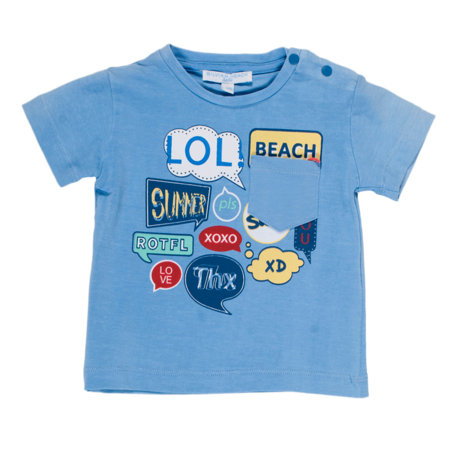 T-shirt de la ligne de vêtements pour enfants Silvian Heach Kids ; modèle à manches courtes,
  ti...
