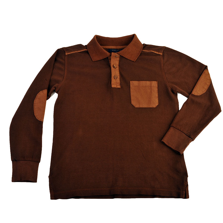 Polo de la ligne vêtements enfant Silvian Heach Kids avec coudières en tissu contrastant et petit...