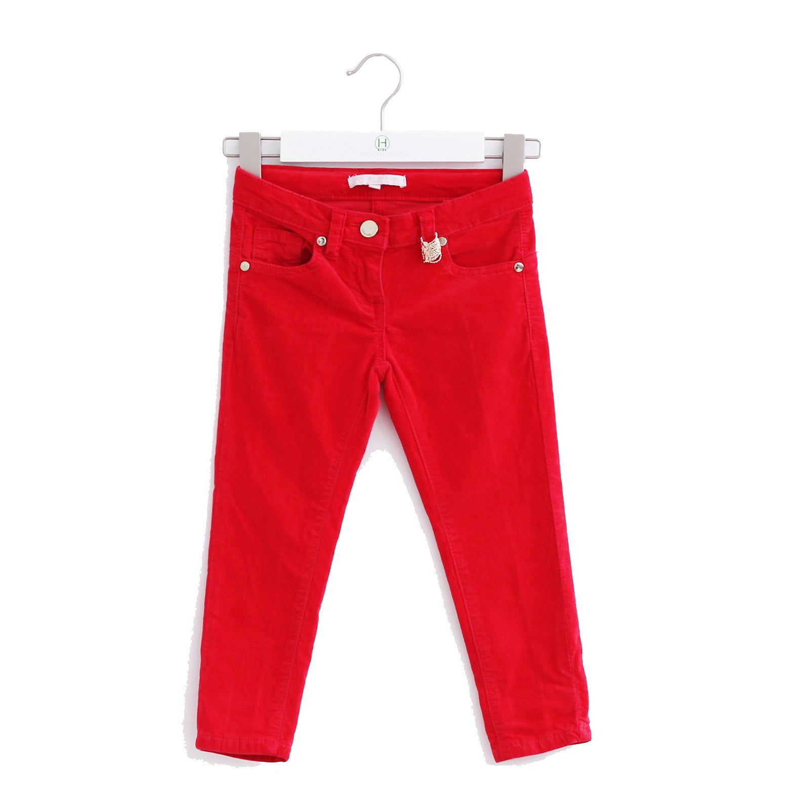 Pantalon en velours côtelé de la ligne de vêtements pour fille Silvian Heach Kids, modèle cinq po...