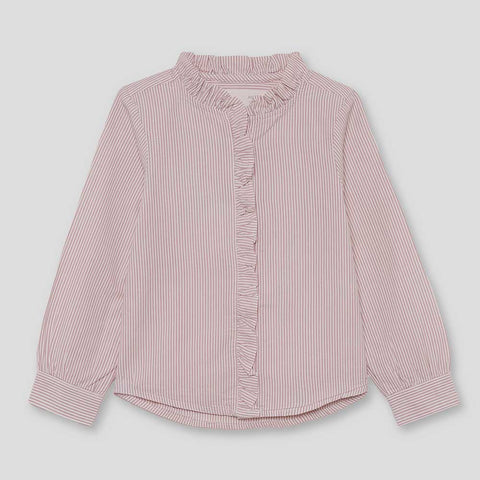 CAMICIA A RIGHE CON ROUCHES