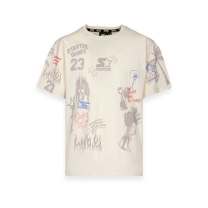 
T-shirt della Linea Abbigliamento Bambino Starter, con fantasia all-over in colori tenui.

 
Com...