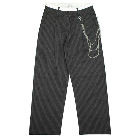 PANTALONE GESSATO CON STRASS RAGAZZA