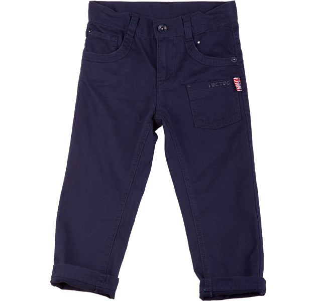 Pantalon de la ligne vêtements enfant Tuc Tuc cinq poches, taille ajustable à la taille.
Composit...
