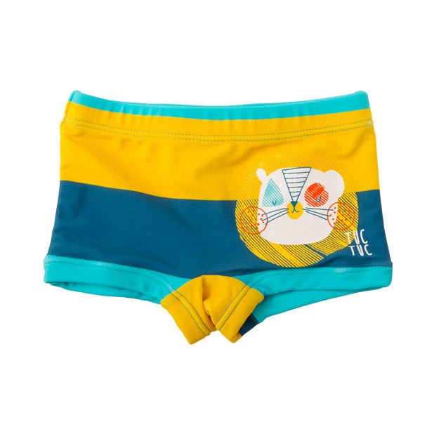 Boxer de mer de la ligne vêtements enfant Tuc Tuc, avec motif à rayures multicolores
  et impress...