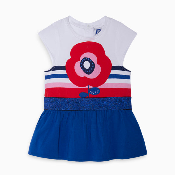 Robe de la ligne vêtements fille Tuc Tuc, avec élastique pailleté à la taille, jupe ample et impr...