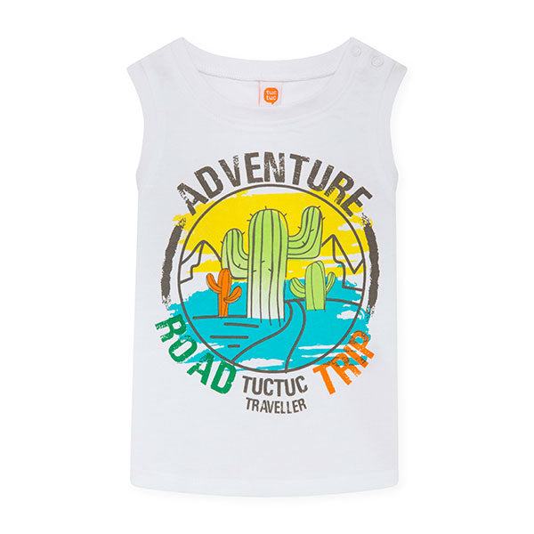 Débardeur de la Ligne Vêtements Enfant Tuc Tuc, collection Funcactus, avec impression fluo sur le...