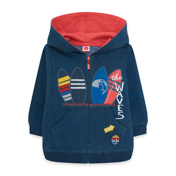 
  Felpa della Linea Abbigliamento Bambino Tuc Tuc, collezione Enjoy The Sun, con surf
  ricamati...