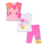2 T-SHIRT E LEGGING CAPRI JERSEY - Tuc Tuc - Sesso: Bambina - Colore: uni - Stagione: Primavera-Estate