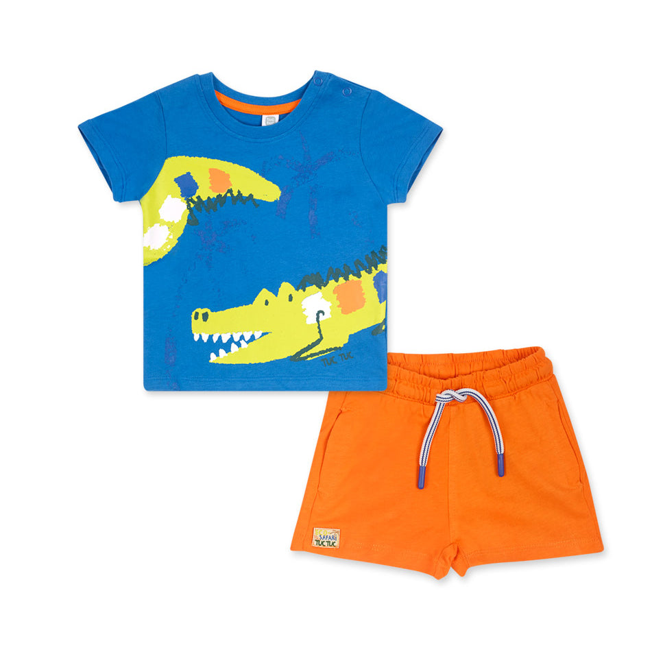 Scopri il completo perfetto per il tuo bambino, ideale per la primavera e l'estate. Questo insiem...