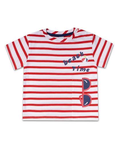 T-Shirt aus der Kinderbekleidungslinie Tuc Tuc, mit Knöpfen an der Schulter und Streifenmuster.

...
