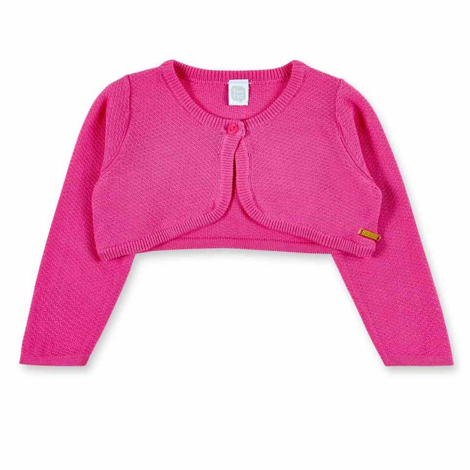 Cardigan de la Ligne Vêtements Fille Tuc Tuc, court uni, avec un seul bouton.Compositions : COTON...
