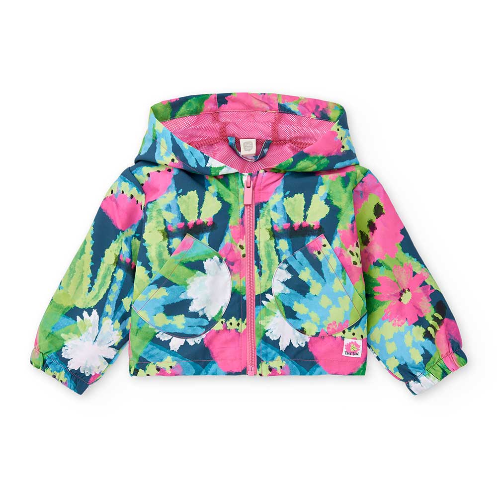 Giubbotto antivento della Linea Abbigliamento Bambina Tuc Tuc, con cappuccio e taschine sul davan...