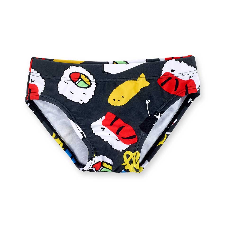Slip de bain de la Ligne Vêtements enfant Tuc Tuc, avec motif sushi all-over.
Composition : POLYA...
