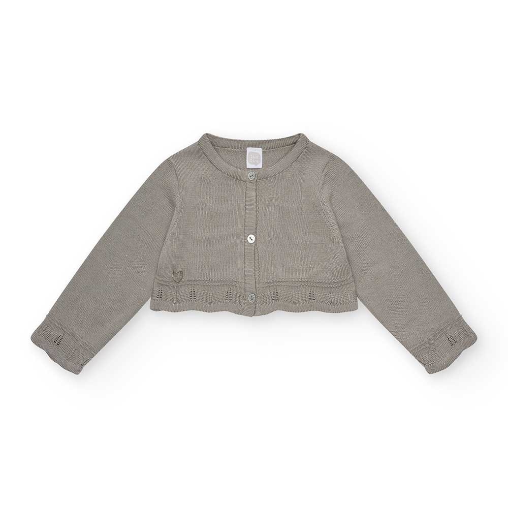 Cardigan Ligne Vêtements Fille Tuc Tuc, avec modèle court et mini strass appliqués.Compositions :...