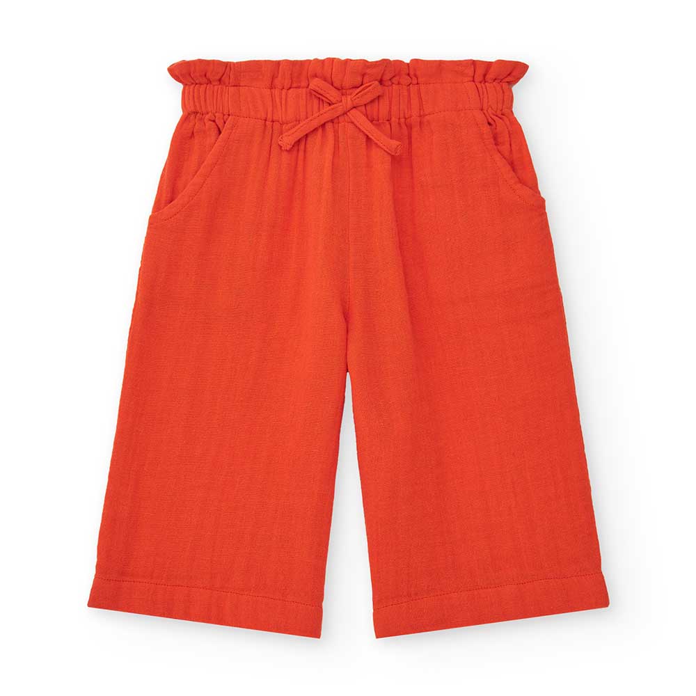 Pantalone largo della Linea Abbigliamento Bambina Tuc Tuc, con elastico e laccetto  in vita.
Comp...