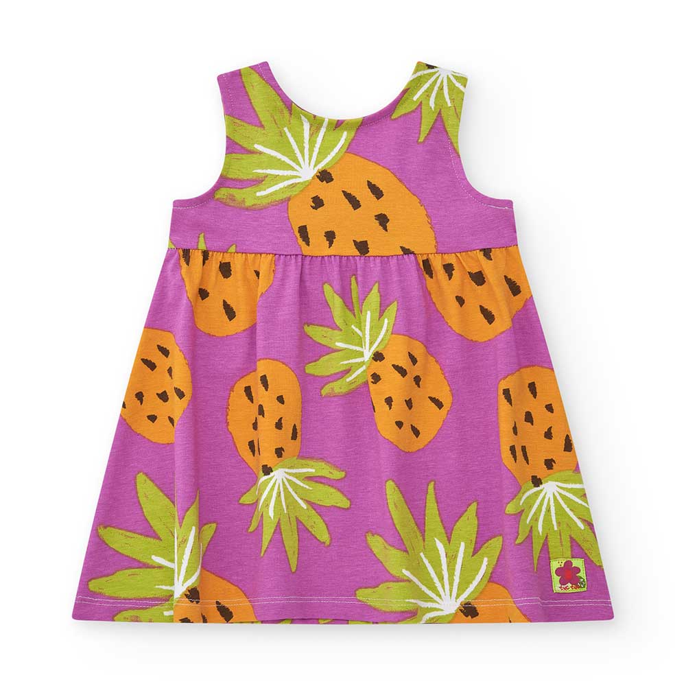 Abitino della Linea Abbigliamento Tuc Tuc Bambina, modello prendisole con scollo profondo sul die...