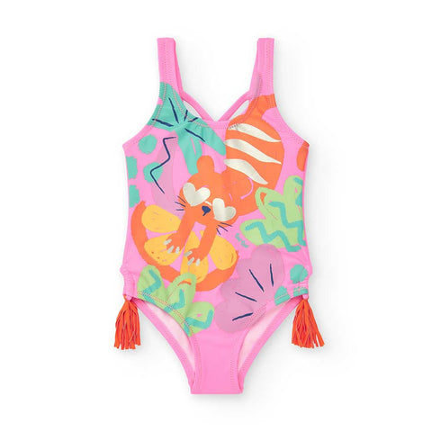 Costume Da Bagno TUC TUC Per Bambini - Slip Graffiti, Grigio Con Coulisse Gialla, Urban Attitude Collection - Foto 10