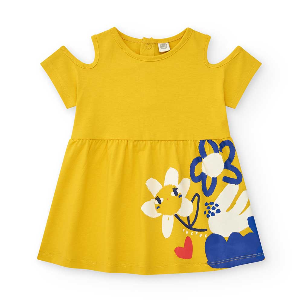 Robe en maille de la Ligne Vêtements Fille Tuc Tuc sans manches avec jupe ample.Compositions : Co...