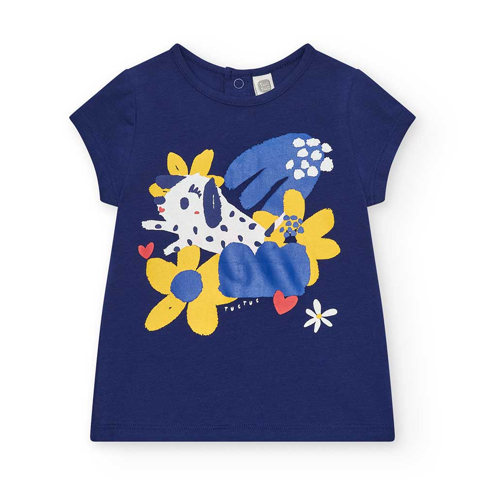 Maglietta della Linea Abbigliamento Bambina Tuc Tuc con bottoncini a pressione sul dietro e stamp...