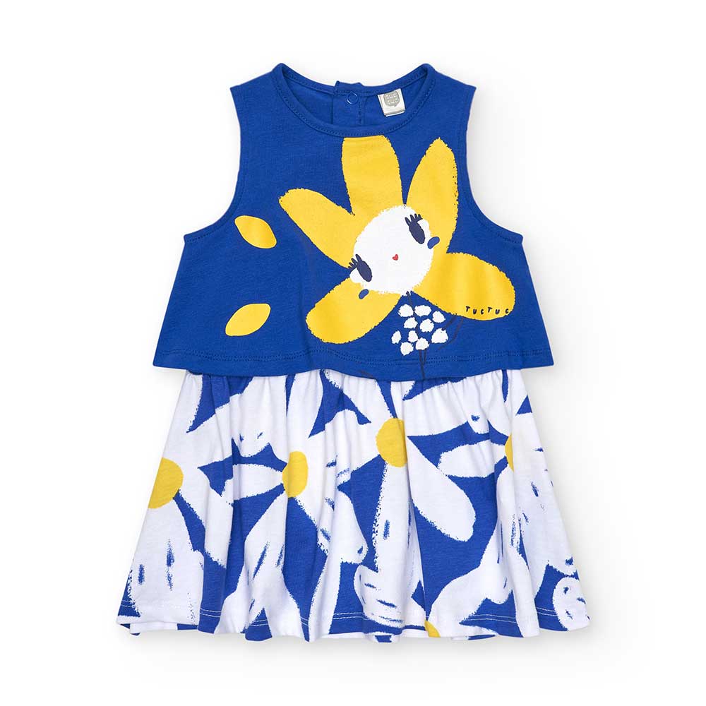 Vestitino della Linea Abbigliamento Bambina Tuc Tuc con gonna ampia a fantasia e parte superiore ...