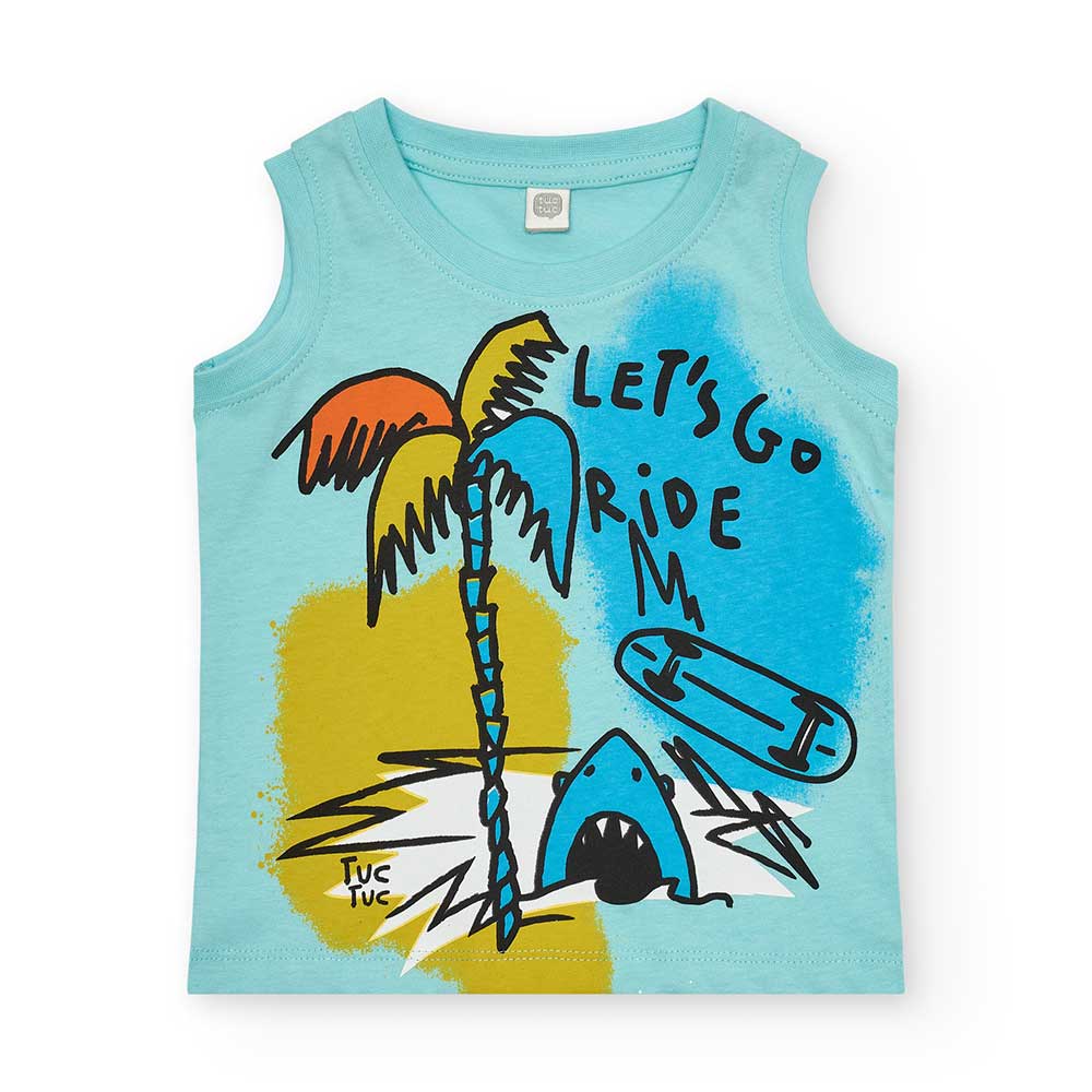 Canotte à larges bretelles de la Ligne Vêtements Enfant Tuc Tuc, avec impression multicolore sur ...