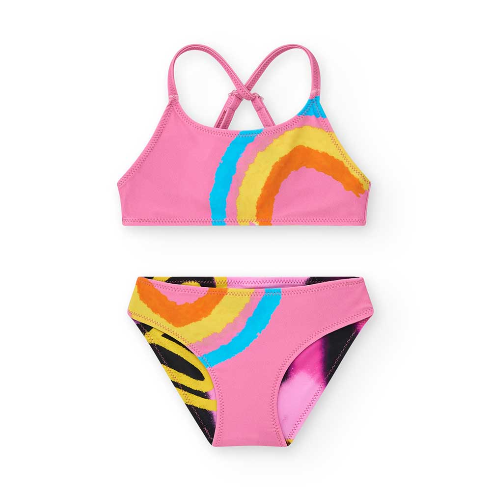 Bikini à motif coloré de la Ligne Vêtements Fille Tuc Tuc.Compostion : Polyamide 82 %, Élasthanne...