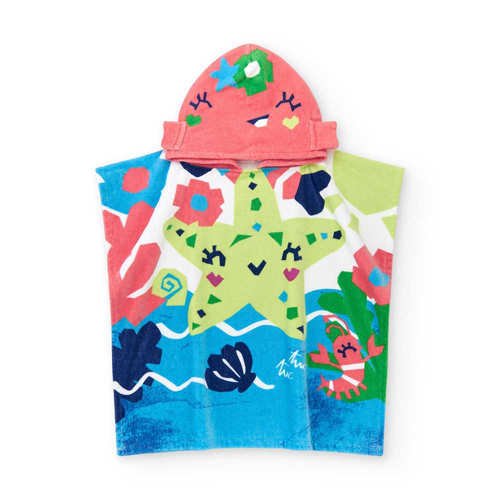 Poncho della Linea Abbigliamento Bambina Tuc Tuc a colori vivaci.
Composizione: Cotone 100%